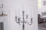 Barok kandelaar 120 cm zilver 5-armige kroonluchter gepolijst aluminium kandelaar