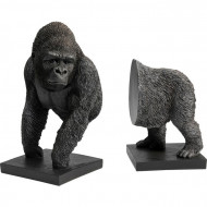 Boekensteun Gorilla Polyresin, Handgemaakt, Elke vrede uniek, Geassembleerd