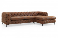 Chesterfield hoekbank MODERN BAROK 275 cm antiek bruin