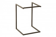 Design bijzettafel CIA 40cm acacia massief houten zwarte dienbladtafel