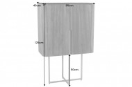 Design highboard GATSBY 125 cm bruin mat goud mangohout retro