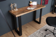 Design sidetable bureau tafel IRON CRAFT 115 cm mangohout ijzeren