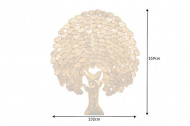 Design wanddecoratie TREE OF LIFE XXL 169 cm goud ijzer handgemaakt ginkgo