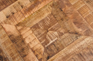 Elegante salontafel INFINITY HOME 100 cm natuurlijk mangohout met visgraatpatroon