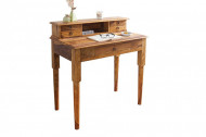 Elegante secretaresse 90 cm Sheesham massief houten bureau