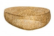 Filigraan design salontafel LEAF 122cm goud handgemaakt