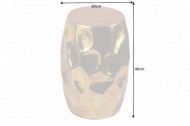 Handgemaakte bijzettafel 46 cm goud gehamerd design metaal-aluminiumlegering