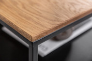 Industriële salontafel APPARTEMENT 95cm geolied eiken met tweede plank