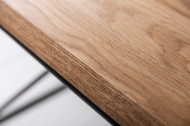 Industriële salontafel ARCHITECTURE 110cm geolied eikenhout met plank
