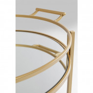 Kare Design Bartrolley tafel glas goud