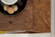 Massieve bijzettafel Sheesham Stone-tafel in nachtkastje of zeskantige bijzettafel