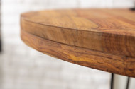 Massieve eettafel MAKASSAR 120cm sheesham rond met haarspeldpoten
