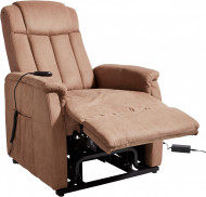 Relaxfauteuil met elektrisch opstahulp Inclusief relaxfunctie met afstandsbediening Kleur bruin