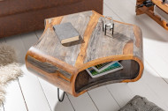 Retro salontafel LIVING 70 cm grijze rookafwerking Sheesham palissander met haarspeldpoten