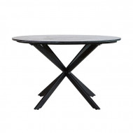 Ronde Eettafel Remy Zwart Marmer & ijzer 130cm