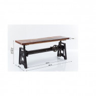 Rustieke industriële Tafel Steamboat Econo In hoogte verstelbaar 160x80