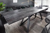 Uitschuifbare eettafel ATLAS 180-220-260cm keramiek blad in lava-look