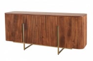 Design dressoir GATSBY 160cm bruin mat goud mangohout retro