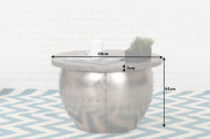 Design salontafel DRUMP STORAGE 68 cm grijs mangohout Industrial
