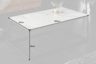 Design salontafel SYMBIOSE 100cm wit keramiek in marmerlook