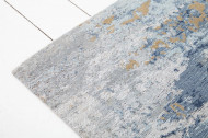 Design vloerkleed 350x240m grijs blauw katoen