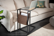 Industriële Bijzettafel zoals Laptoptafel 48 cm eiken look bijzettafel met plank