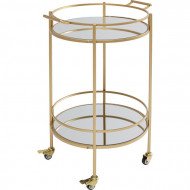 Kare Design Bartrolley tafel glas goud
