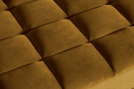 Luxe design 3-zitsbank 225 cm zitcomfort pocketvering bekleding stof fluweel mosterdgeel