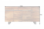 Massief dressoir GENESIS 170 cm bruin gevlamd acaciahout metaal industrieel design