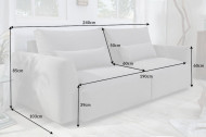 Moderne 3-zits bank HAMPTONS 240cm lichtgrijs 3-zits bank inclusief kussens