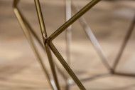 Salontafel Messing met Marmerblad Wit Diamond 69 cm