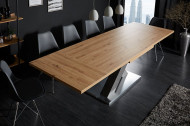 Uitschuifbare eettafel MONTREAL 180-230-280cm noest eiken met X-frame