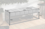 bank zilvergrijs fluweel stof zwart frame 108cm