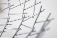 Design fruitschaal STRUCTUUR 45 cm zilver gepoedercoat metaal