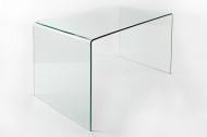 Design glazen Bureau 120 cm transparant Tafel volledig glazen tafel