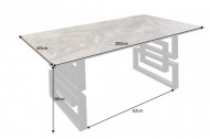 Design salontafel ATLANTIS 100cm taupe keramiek in marmer look