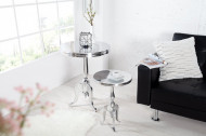 Edele design bijzettafel SAVOY 55 cm gepolijst zilver