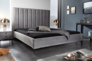 Elegant bed 180x200 cm zilvergrijs fluweel incl Lattebodem