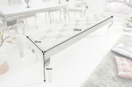 Elegante bank MODERN BAROK 172cm edel grijs fluweel roestvrij staal