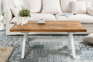 Elegante salontafel LONG ISLAND 110cm mangohout X-frame landelijke stijl