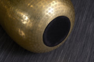 Elegante vaas ORIENT 50cm goud in gehamerd rasterpatroon