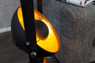 Elegante vloerlamp STUDIO 130cm zwart bladgoud look 3 neigbare kappen