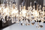Extravagante hanglamp DIAMONDS XL 120cm kristallen lamp met 9 lampjes