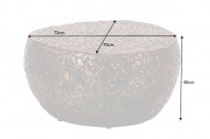 Extravagante salontafel STONE MOSAIC 72 cm koper handgemaakte mozaïek optiek