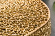 Filigraan design salontafel Leaf 80cm goud handgemaakt