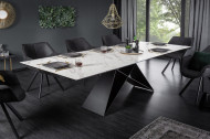 Moderne keramische eettafel PROMETHEUS 180-220-260uitschuifb marmerlook