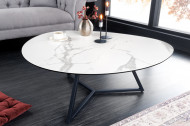 Moderne salontafel 90cm wit marmeren keramiek gemaakt in Italië