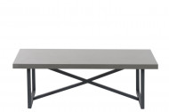 Salontafel Beton Finish Rechthoekig Hout/Metaal Grijs 120cm