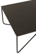 Salontafel Kruis Frame Metaal Zwart 100cm