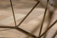 Salontafel Messing met Marmerblad Wit Diamond 69 cm